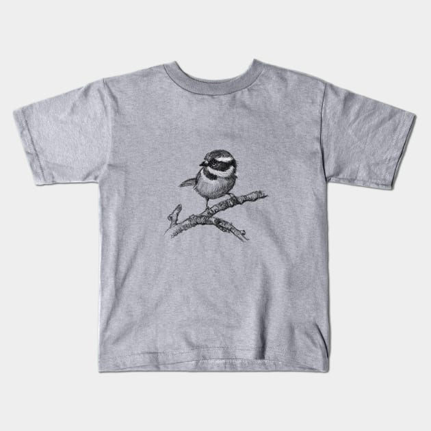 Cute little bird Kids T-Shirt by Artofokan